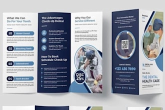 design medical brochure booklet for dental clinic and orthodontic practices