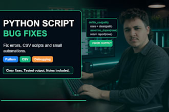 fix your python script, CSV or automation bug