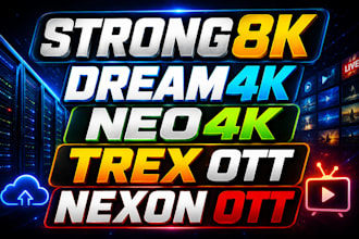 setup strong8k, dream4k, trexott, nexon ott, golden ott, neo4k with credits, epg