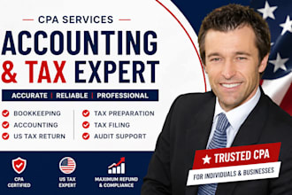 do bookkeeping, accounting, US tax return, audit and CPA services