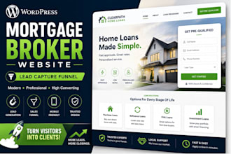 design mortgage broker loan officer and lending website with lead capture funnel