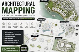 create architectural mapping, site analysis, and masterplan