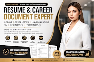 write or edit resume cover letters linkdin profile ats resume cv tech resume