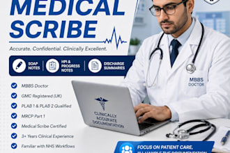 provide hipaa compliant medical scribing and clinical documentation