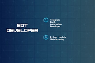 build a telegram bot, web automation, or web scraper with python or nodejs