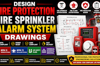 design fire protection sprinkler layout alarm system drawing
