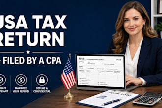 prepare and file your USA tax return as a professional CPA