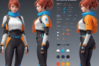 create realistic metahuman clothing outfit, accessories, unreal engine