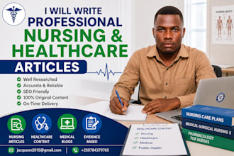 write professional nursing and healthcare articles