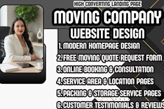 design a moving company website, movers, relocation, packing and moving website