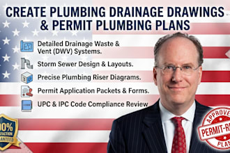 create plumbing drainage drawings and permit plumbing plans