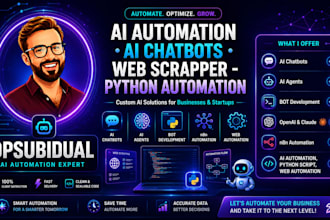 do web bot, ai automation,n8n automation,python script,web scraping,website rpa