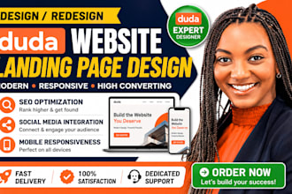 design, redesign duda website, duda landing page and business website