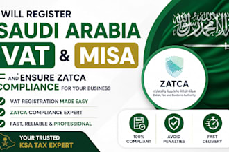 register saudi arabia vat misa and handle zatca compliance for your business