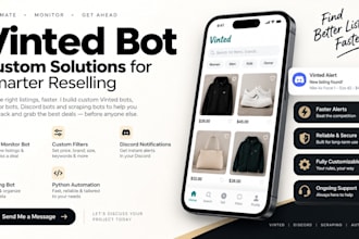 create custom vinted bot discord vinted bot scraping bot and vinted monitor bot