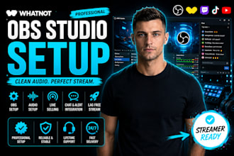 setup professional obs studio for whatnot live selling, auctions and streaming