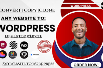 copy clone convert hostinger ai, replit, durable, lovable or wix to wordpress