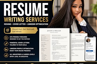 ats resume, cover letter and optimize linkedin profile