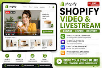 setup shopify video and livestream video slider reelfy reelup moast tolstoy