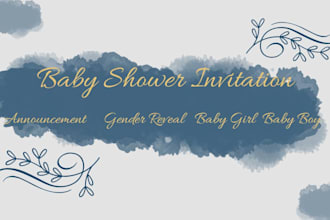 design baby announcement,baby shower and gender reveal cards