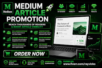 do organic viral promotion for your medium articles profile