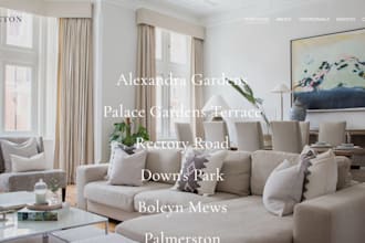 design interior design website, architecture website or portfolio website