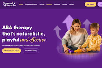 build squarespace aba therapy website autism behavior therapy website