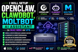 setup openclaw clawdbot moltbot ai assistant on mac mini or vps