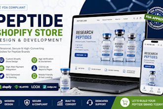 build fda compliant peptide website research peptide shopify store woocomerce