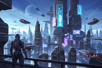 make sci fi art, concept art, sci fi art illustration