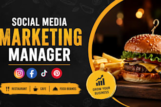 be your social media marketing manager for restaurant, cafe and food brand