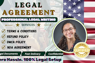 draft privacy policy terms and legal agreements, terms of use