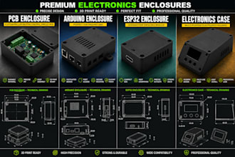 design pcb enclosure and electronics case for arduino and esp32