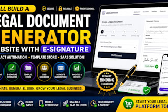 docontract generator legal template store legal document website with esignature