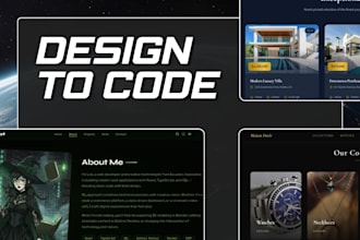 convert your figma, PSD, or xd design to responsive code
