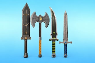 create 3d low poly game ready assets