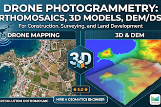 process your drone images into orthomosaic and dem