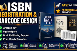 help your business with isbn and get barcode and support amazon KDP publishing