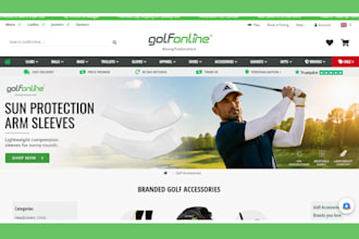 golf shopify store golf website sport accessories golf accessories sport website