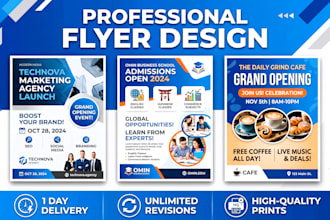 design professional educational and business promotional flyers