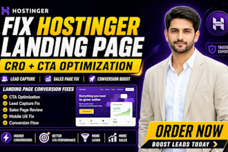 fix hostinger landing page conversion rate lead capture optimize cta sales page