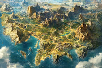 custom fantasy map illustration