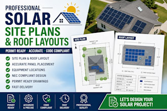 create solar site plans and roof layouts for permit approval