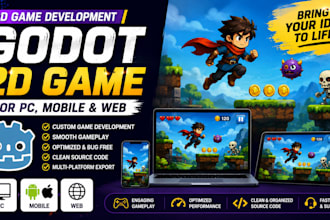 develop 2d godot game for pc, mobile and web