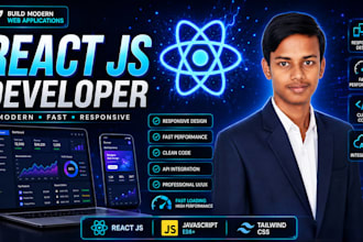 build a modern responsive react js website