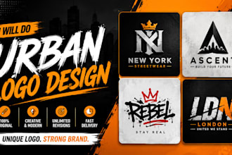 design luxury urban logo streetwear typography for clothing brand t shirt design
