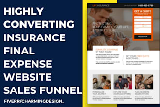 design insurance life insurance final expense auto home insurance leads website