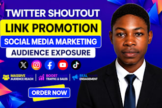 twitter shoutout, link promotion, social media marketing, audience exposure