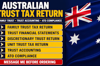 prepare australian tax return, company trust, family trust financial reporting