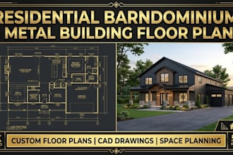 design residential barndominium and metal building floor plans